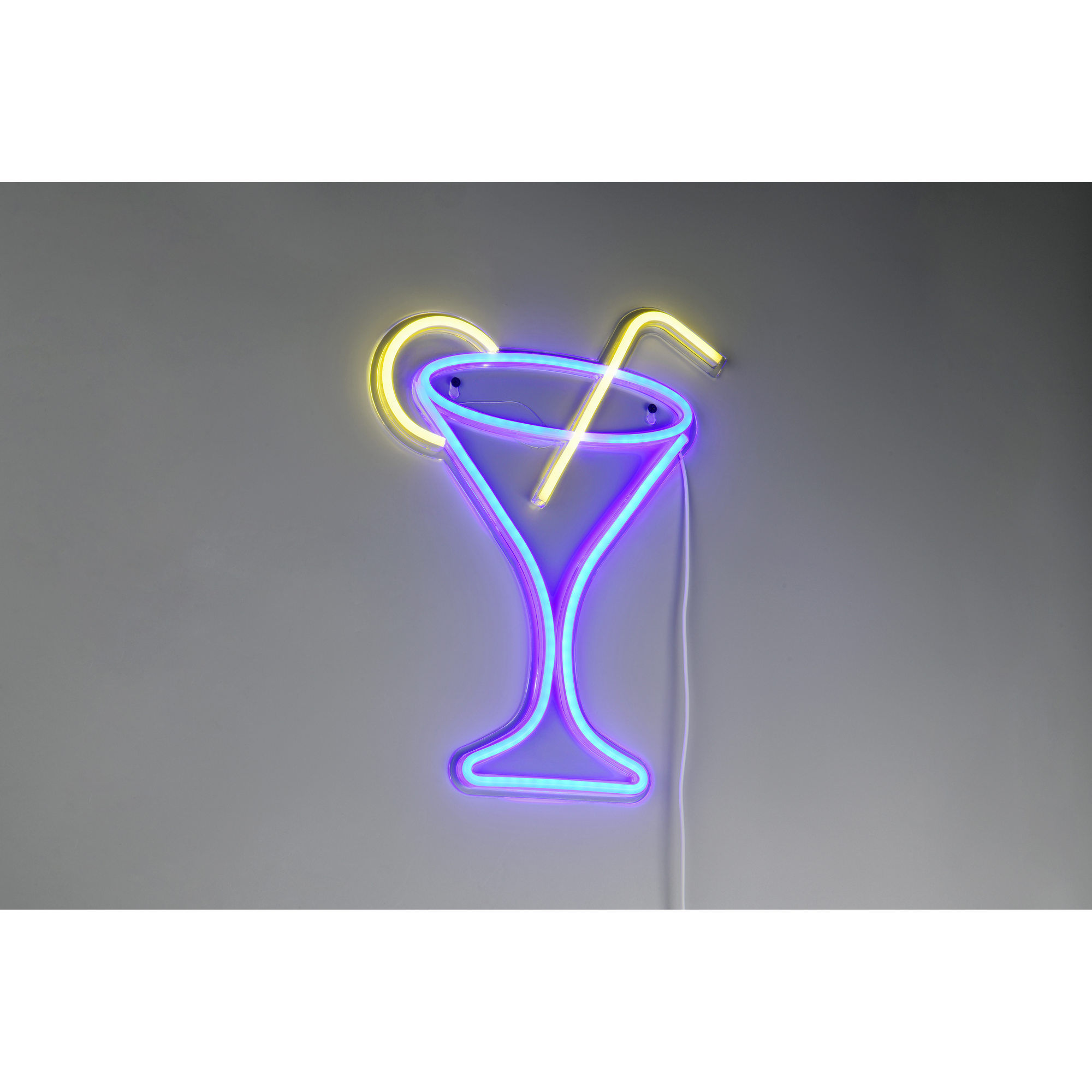LED-Neon-Wandleuchte 'Cheers' transparent 32,5 x 43 x 1,6 cm