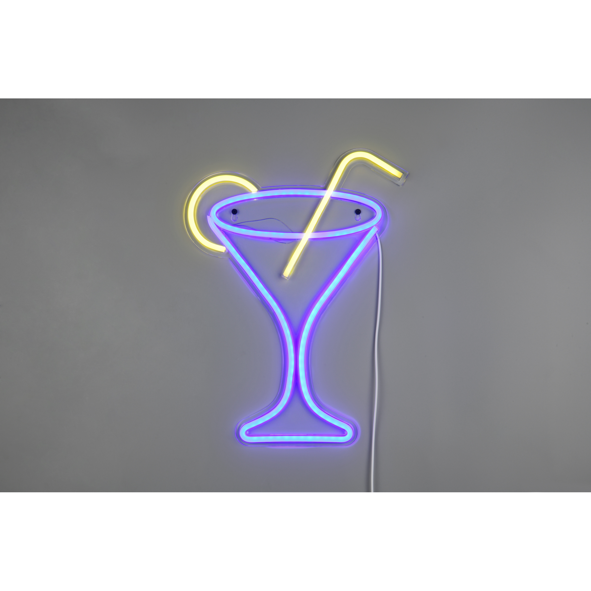 LED-Neon-Wandleuchte 'Cheers' transparent 32,5 x 43 x 1,6 cm
