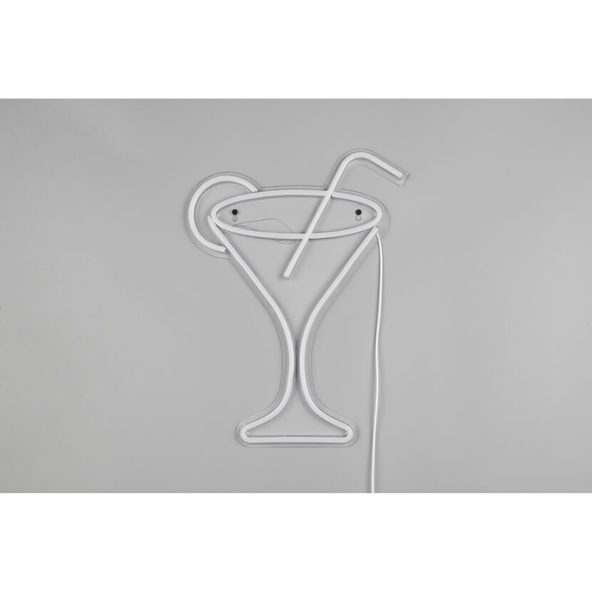 LED-Neon-Wandleuchte 'Cheers' transparent 32,5 x 43 x 1,6 cm