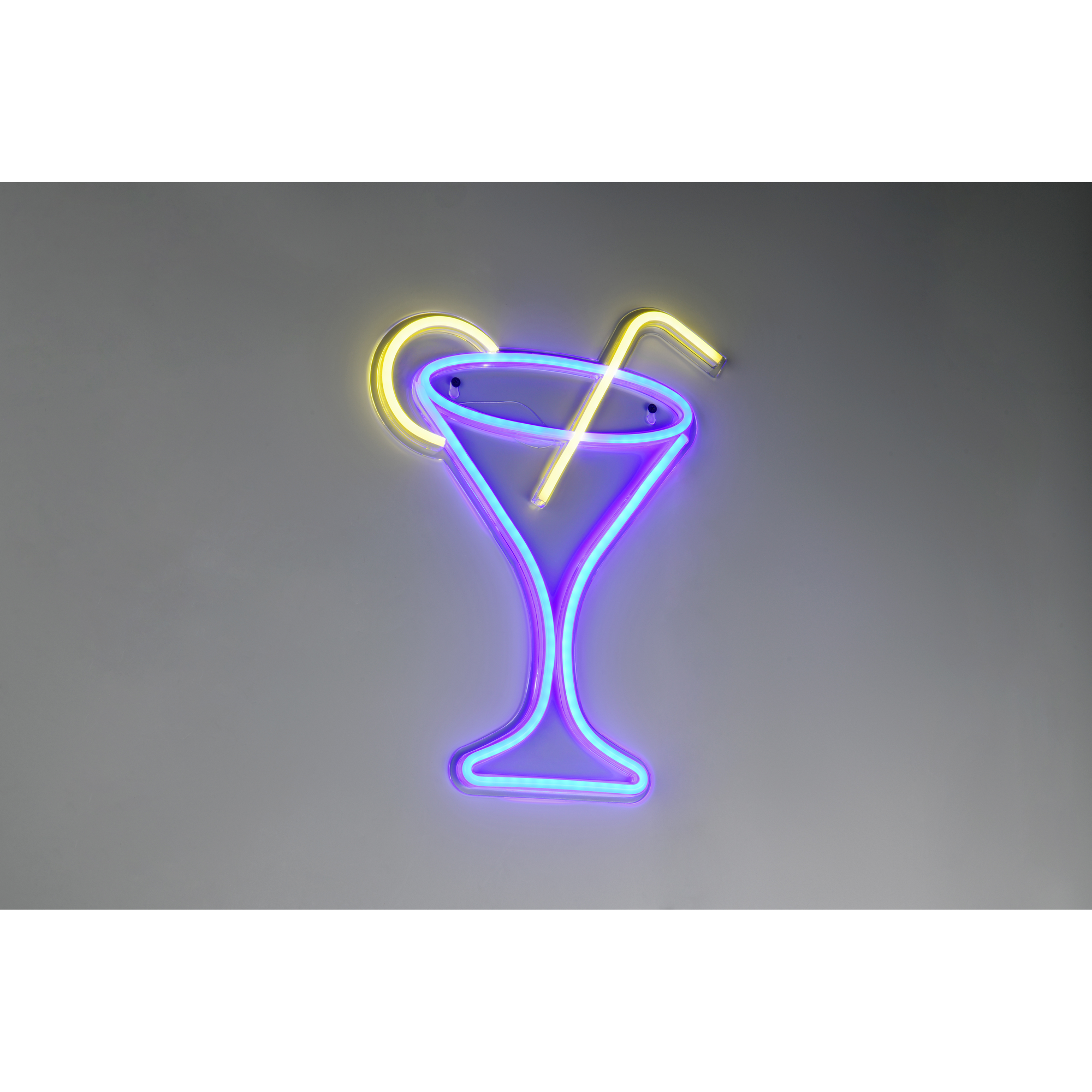 LED-Neon-Wandleuchte 'Cheers' transparent 32,5 x 43 x 1,6 cm