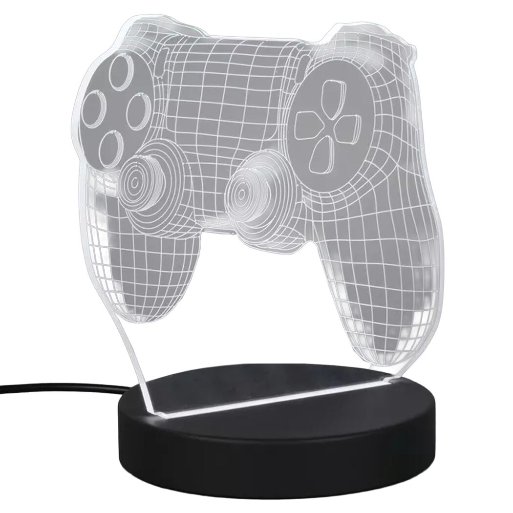 Tischleuchte 'Joy' im Gamecontroller-Design.