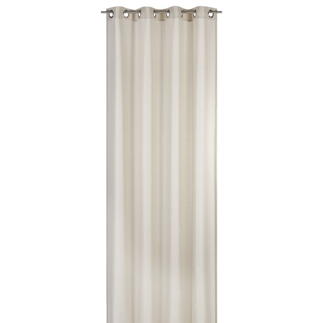Vorhang 'Lino' Ösenschal beige 255 x 140 cm