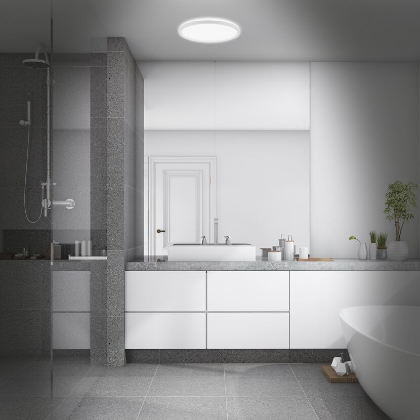 Badleuchte 'Slim Drip' Ø 42 cm weiß 3000 lm