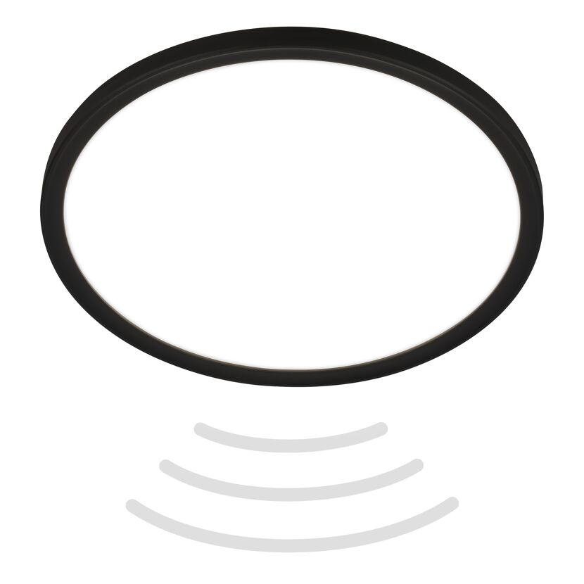 LED-Deckenleuchte 'Move' Ø 29 cm schwarz 2400 lm