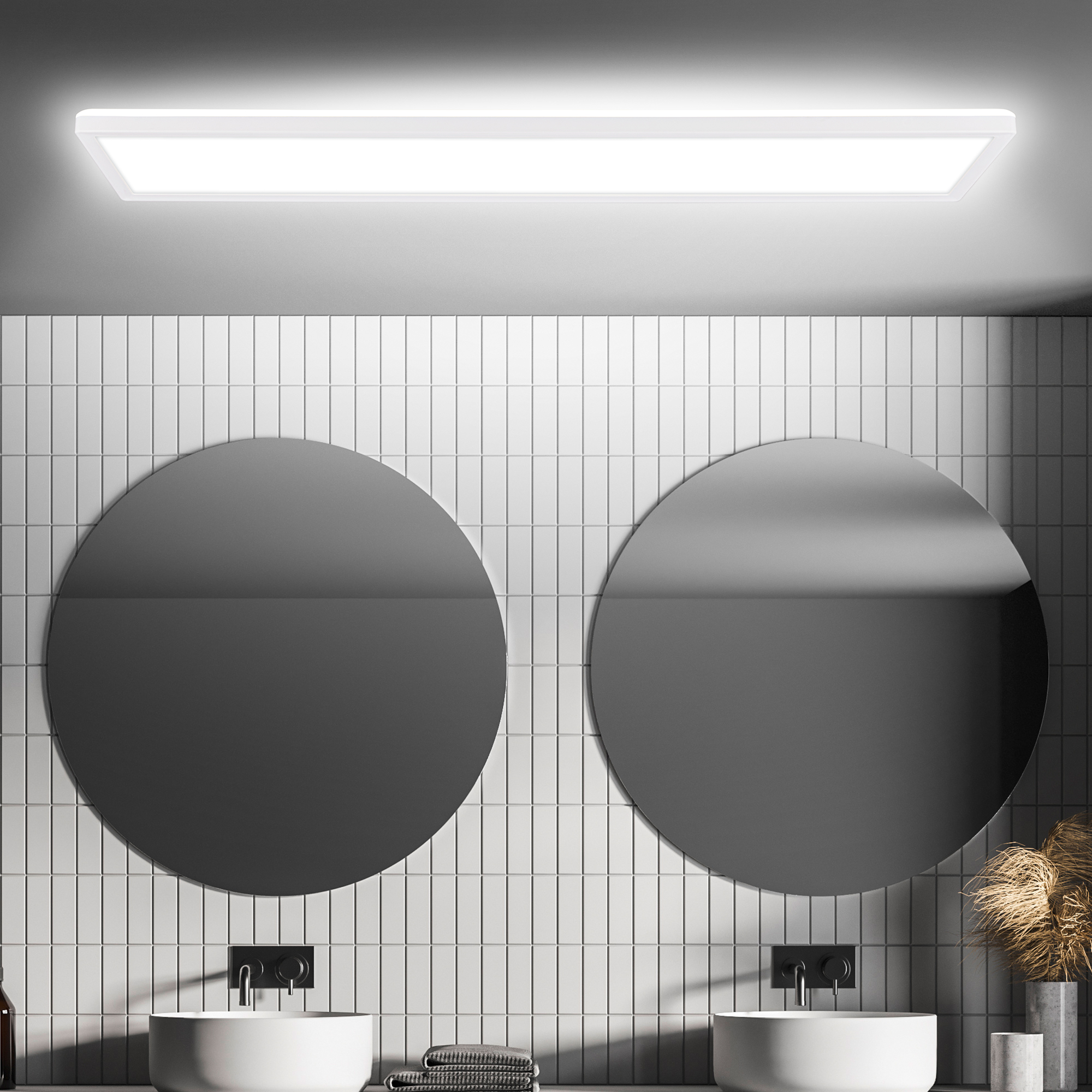 LED-Deckenleuchte 'Move' 98 x 20 cm weiß 4800 lm