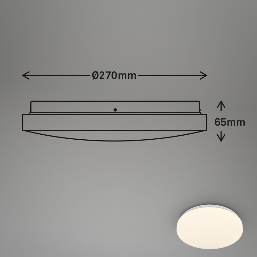 Deckenleuchte 'Walk' weiß Ø 27 x 6,5 cm