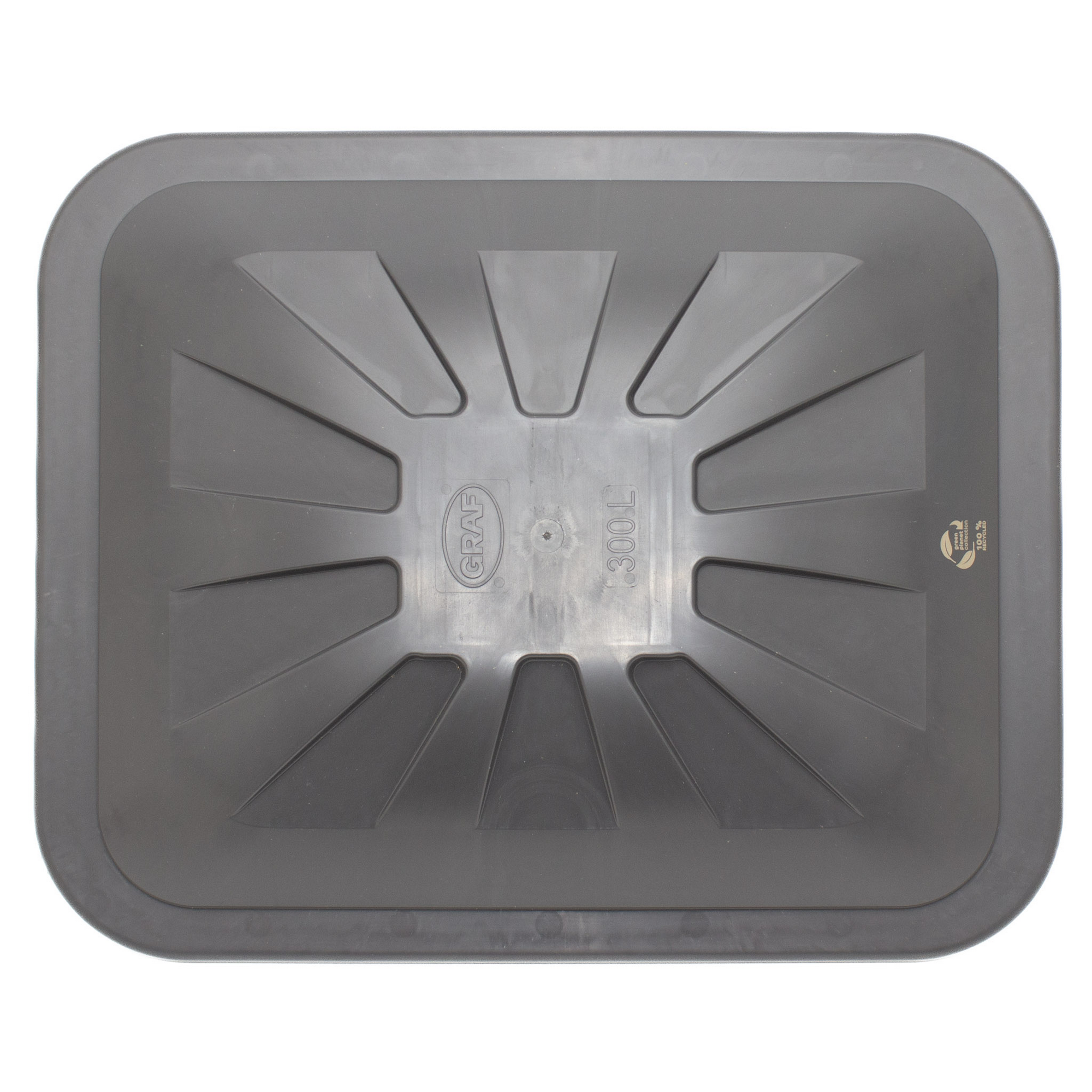Regentonnen-Deckel eckig 300 l graphite grey 80 x 66 cm