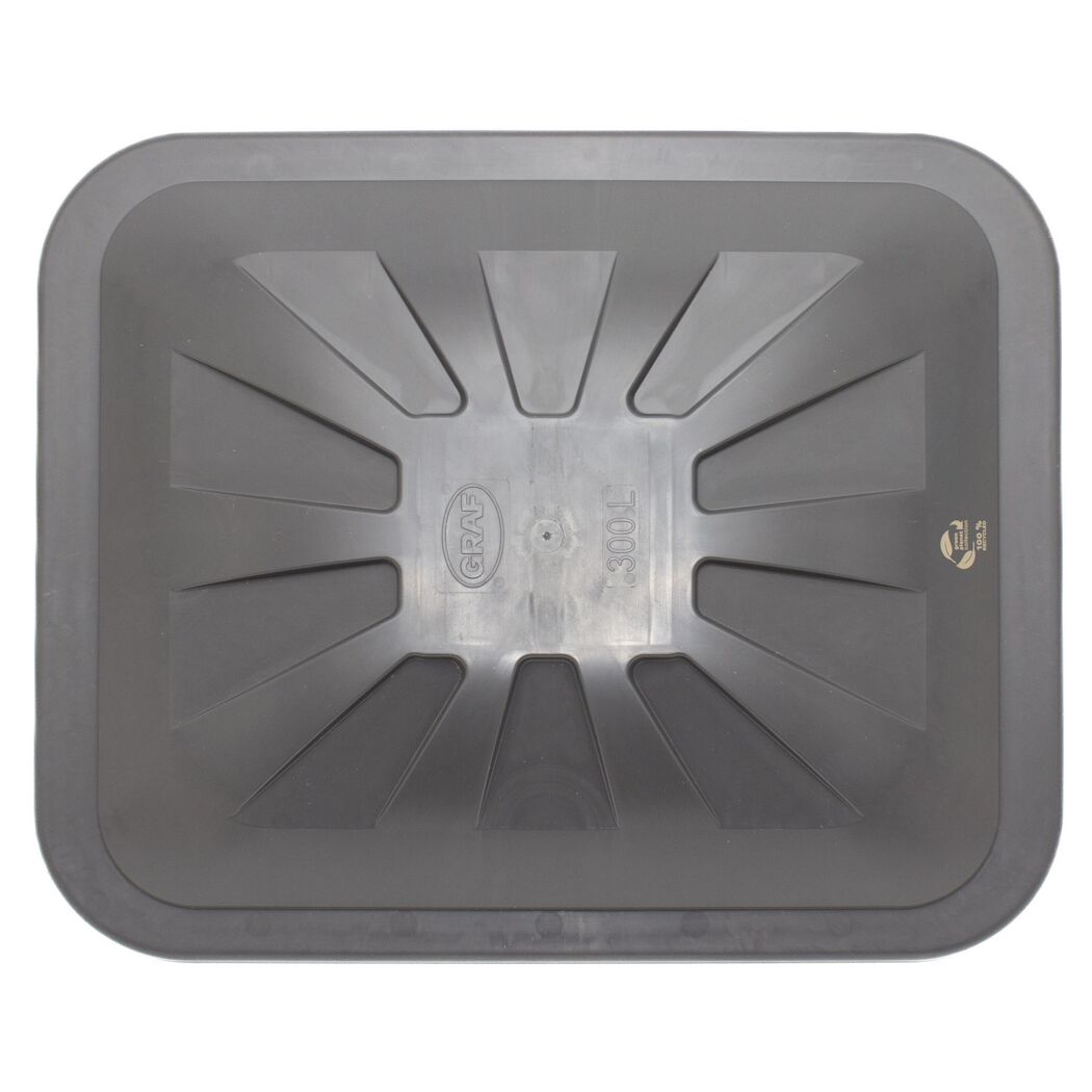 Regentonnen-Deckel eckig 300 l graphite grey 80 x 66 cm