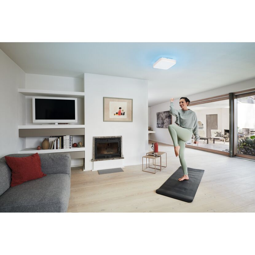 LED-Deckenleuchte 'Orbis Square' schwarz Ø 35 cm