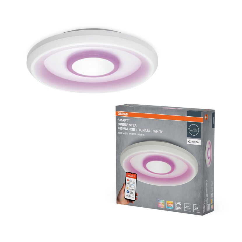 LED-Deckenleuchte 'Orbis Stea' weiß Ø 52 cm