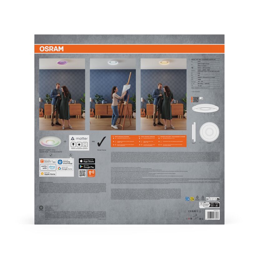 LED-Deckenleuchte 'Orbis Stea' weiß Ø 52 cm