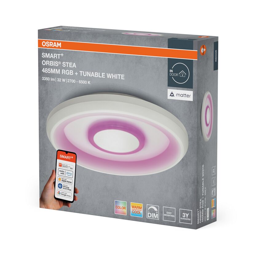 LED-Deckenleuchte 'Orbis Stea' weiß Ø 52 cm