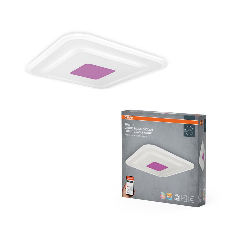 LED-Deckenleuchte 'Orbis Saddie' 55 x 55 cm 32 W 2850 lm