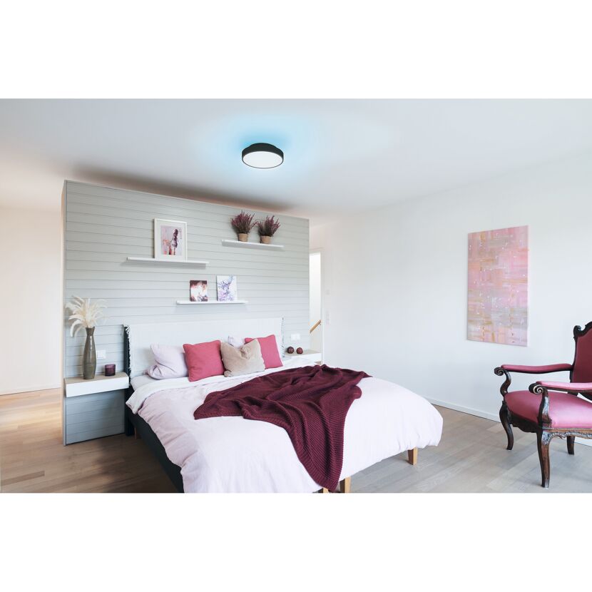 LED-Deckenleuchte 'Orbis Backlight' schwarz Ø 35 cm 28 W