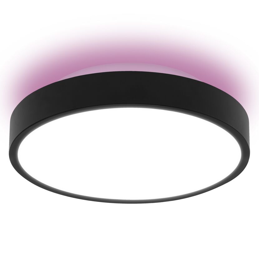 LED-Deckenleuchte 'Orbis Backlight' schwarz Ø 35 cm 28 W