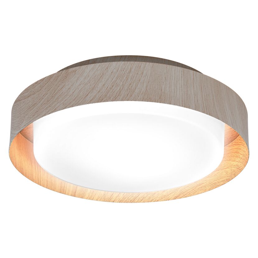 LED-Deckenleuchte 'Orbis Madrid' holzfarben Ø 29 cm