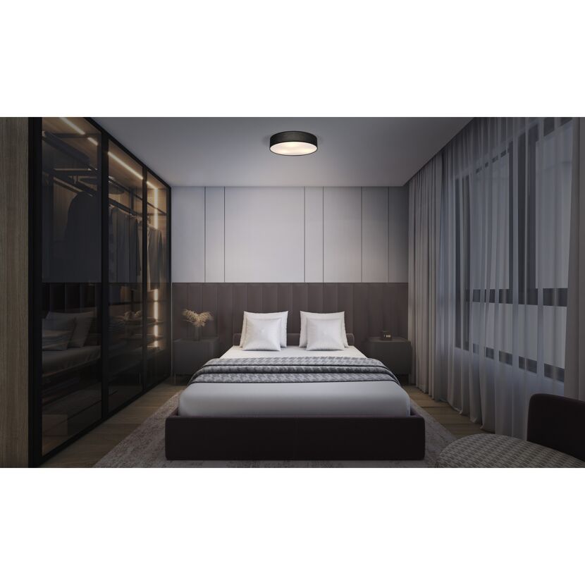 LED-Deckenleuchte 'Orbis Paris'  schwarz Ø 30 cm
