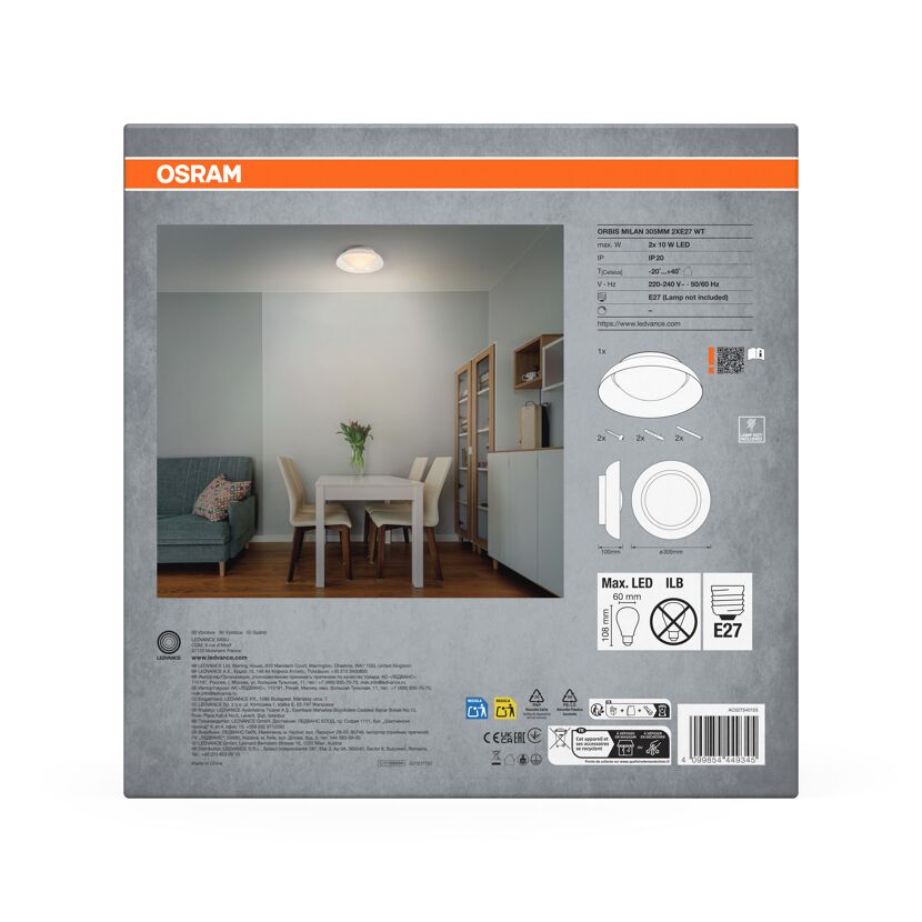 LED-Deckenleuchte 'Orbis Milan' weiß Ø 30 cm