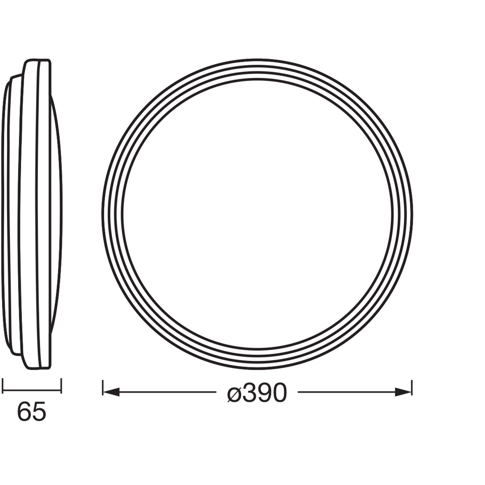 LED-Deckenleuchte 'Orbis Helman' 390 mm 24 W weiß/silber