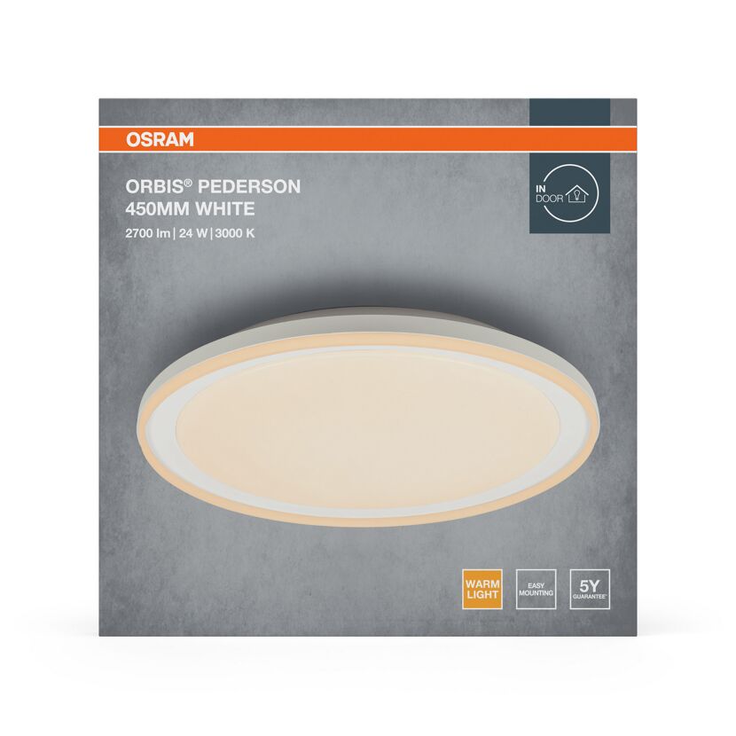 Deckenleuchte 'Orbis Pederson' Ø 45 cm 24 W 2700 lm 3000K weiß