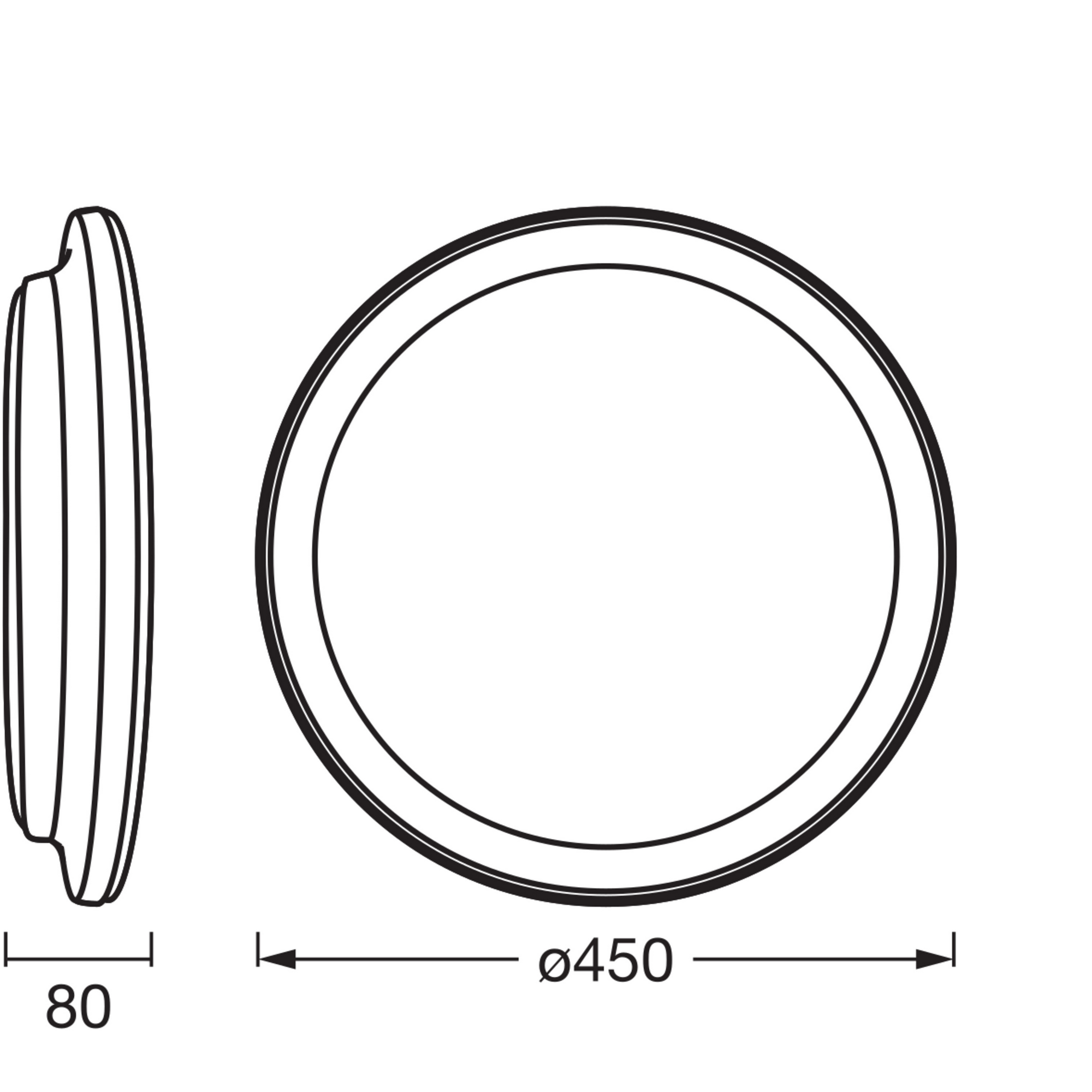 Deckenleuchte 'Orbis Pederson' Ø 45 cm 24 W 2700 lm 3000K weiß