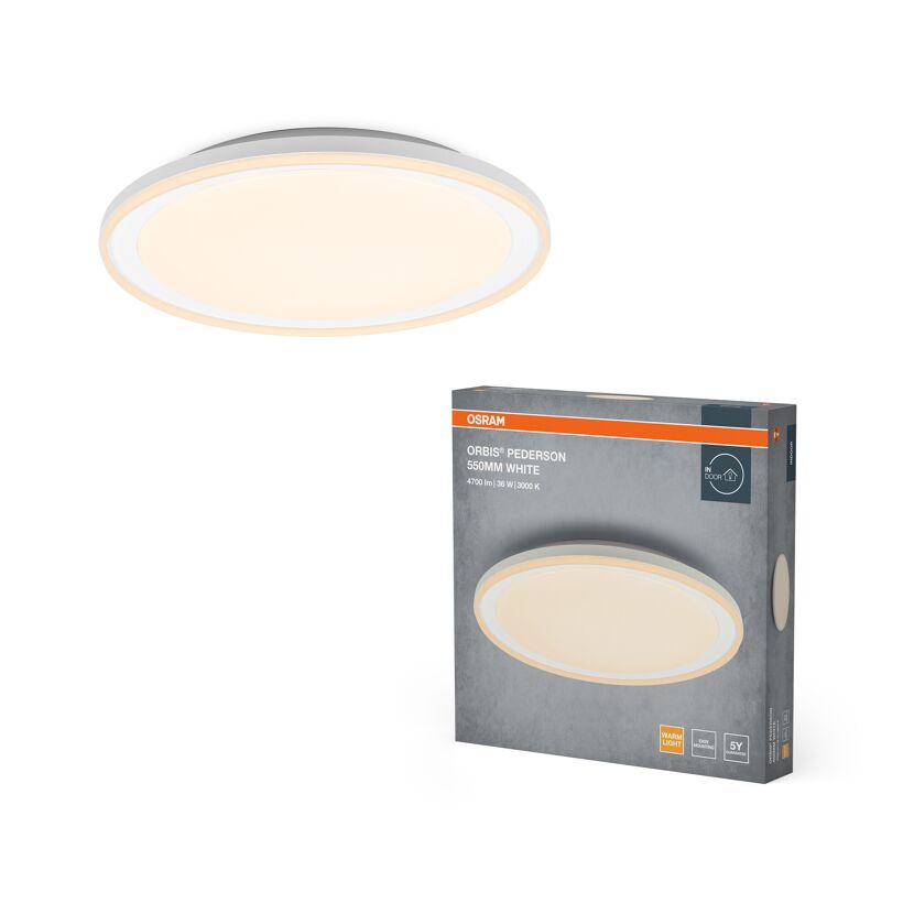 LED-Deckenleuchte 'Orbis Pederson' 550 mm 36 W weiß