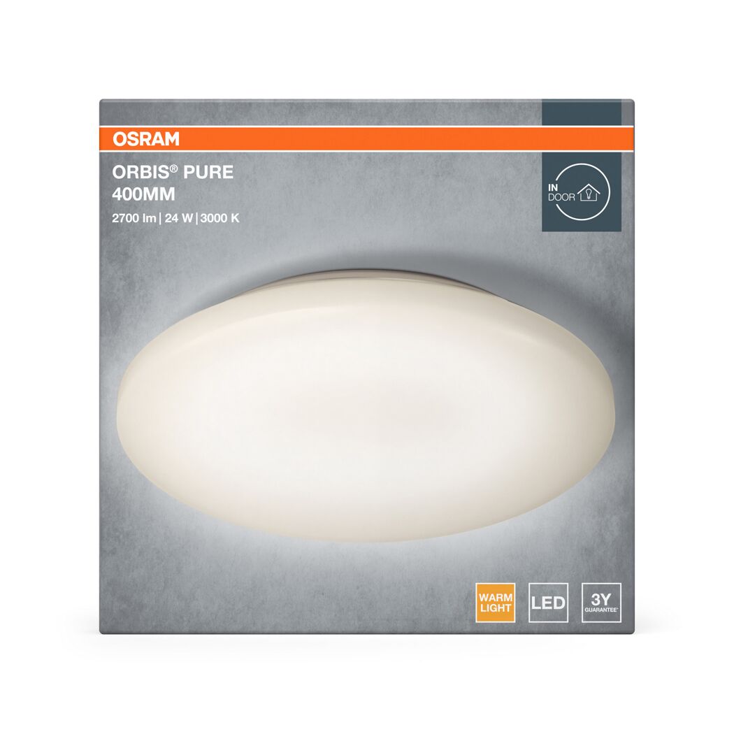 LED-Deckenleuchte 'Orbis Pure' 24 W 1800 lm warmweiß Ø 40 x 8 cm