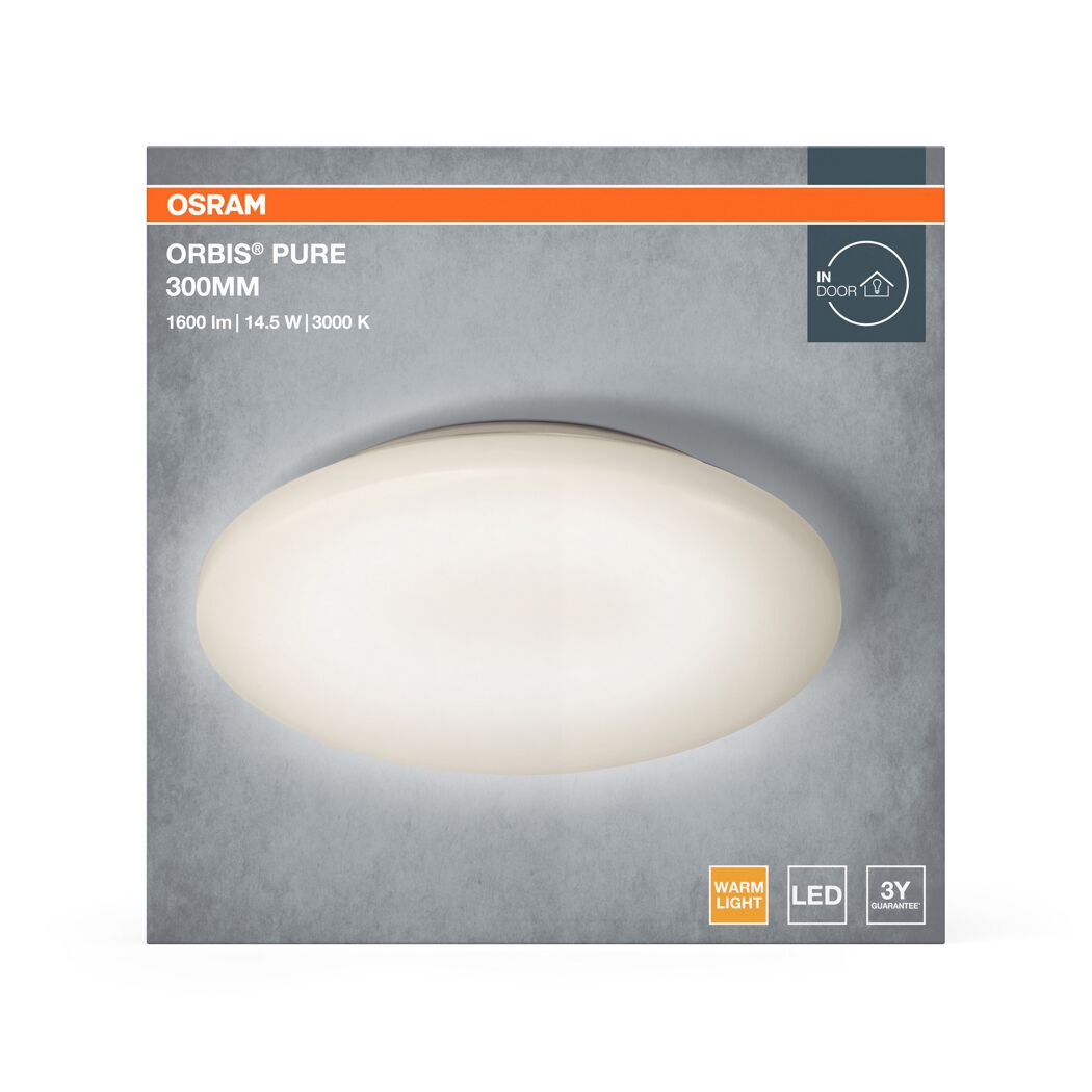 LED-Deckenleuchte 'Orbis Pure' 14,5 W 1100 lm warmweiß Ø 30 x 8 cm