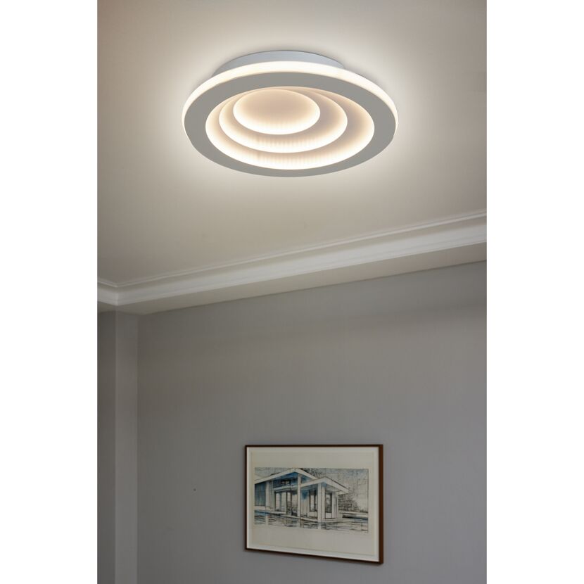 LED-Deckenleuchte 'Spiral' weiß Ø 50 cm 32 W 1900 lm