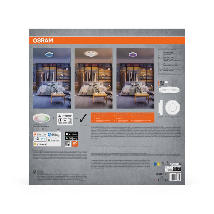 LED-Deckenleuchte 'Claria' Ø 49cm 32 W 3150 lm