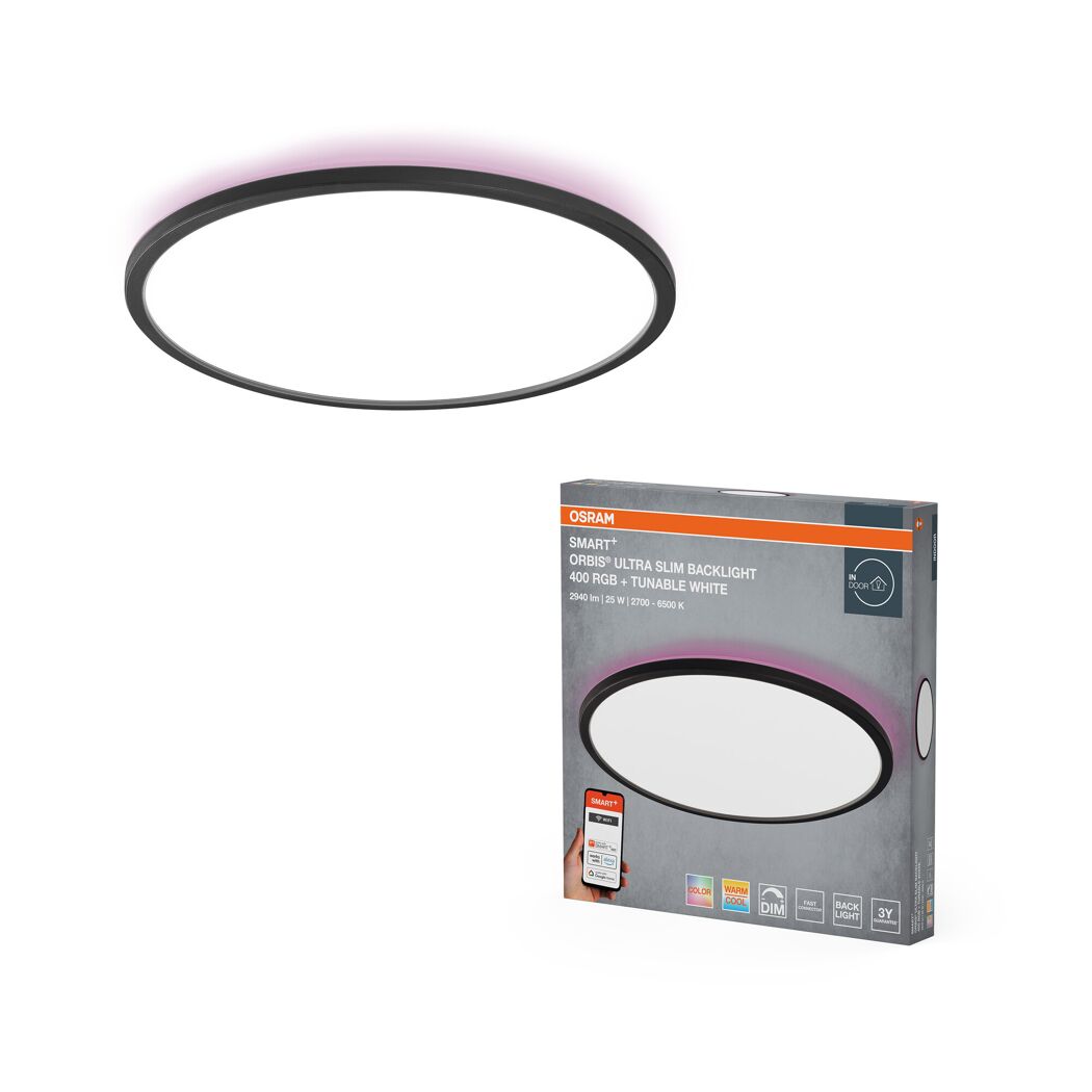 LED-Panel 'Smart+ Orbis' dimmbar 25 W 1870 lm RGB - tunable white Ø 40 x 2,7 cm