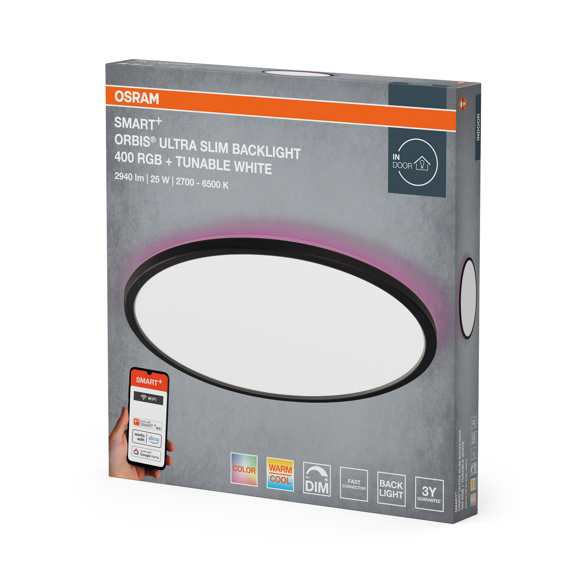 Deckenleuchte 'Smart+ Orbis' Ø 40 cm 25 W 2940 lm 2700-6500K