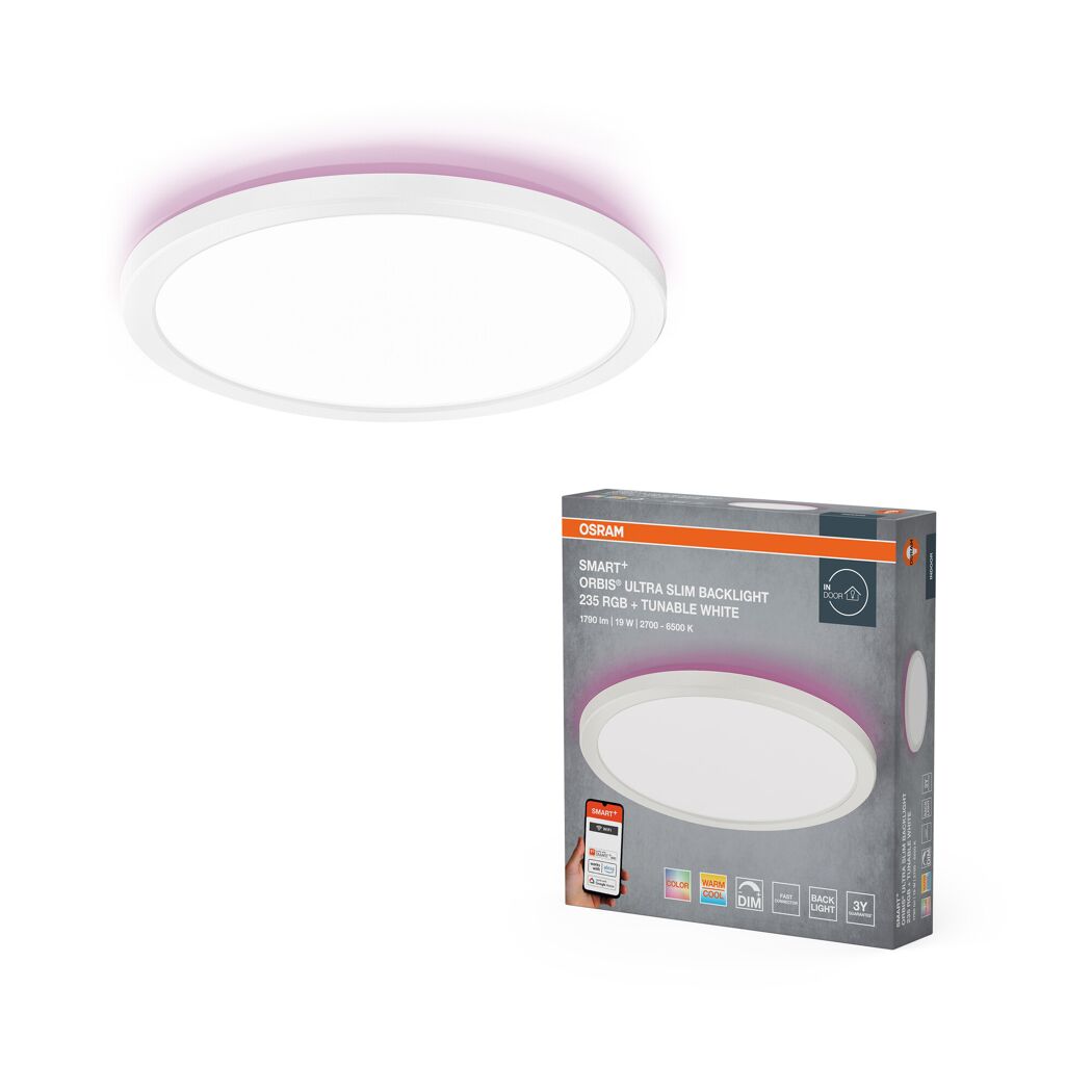 LED-Panel 'Smart+ Orbis' dimmbar 19 W 1140 lm RGB - tunable white Ø 23,5 x 2,7 cm
