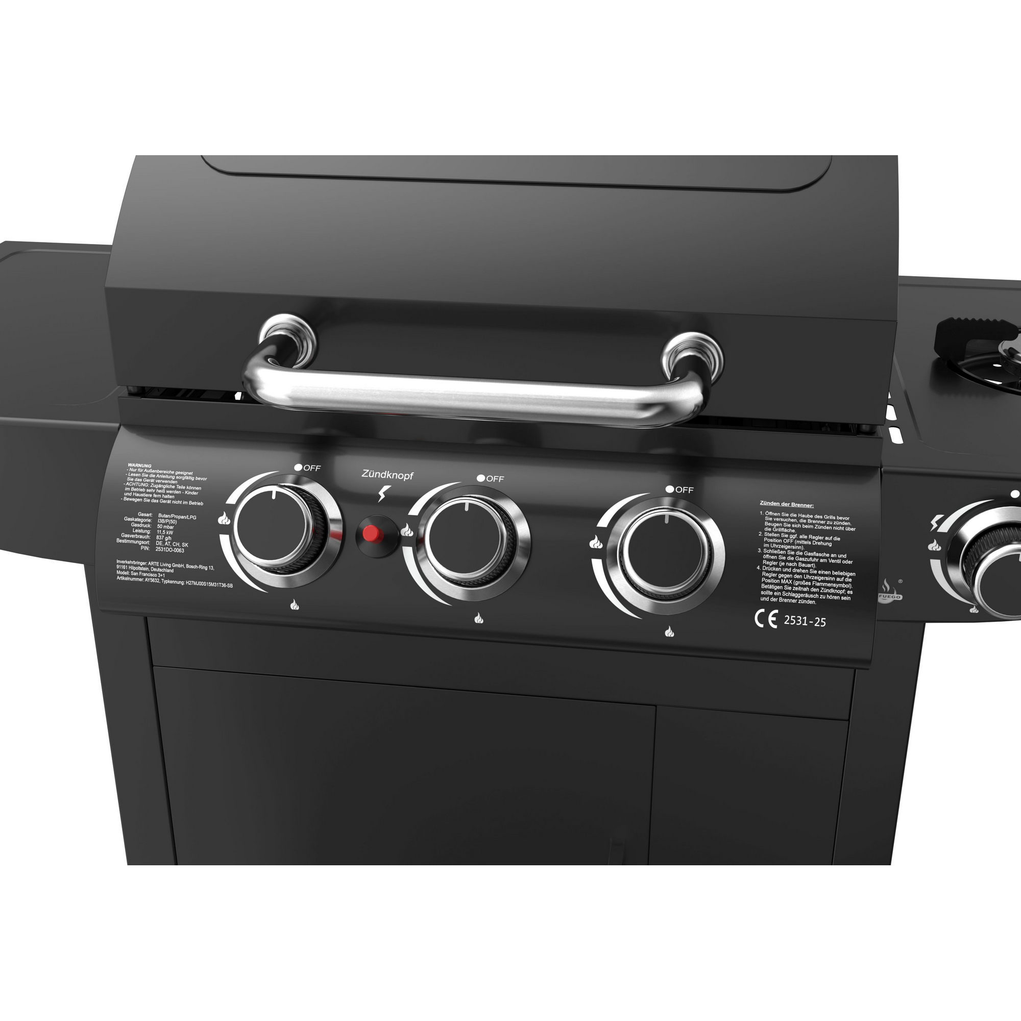 Gasgrill 'San Francisco' 3+1 Brenner 110 x 104,5 x 57 cm