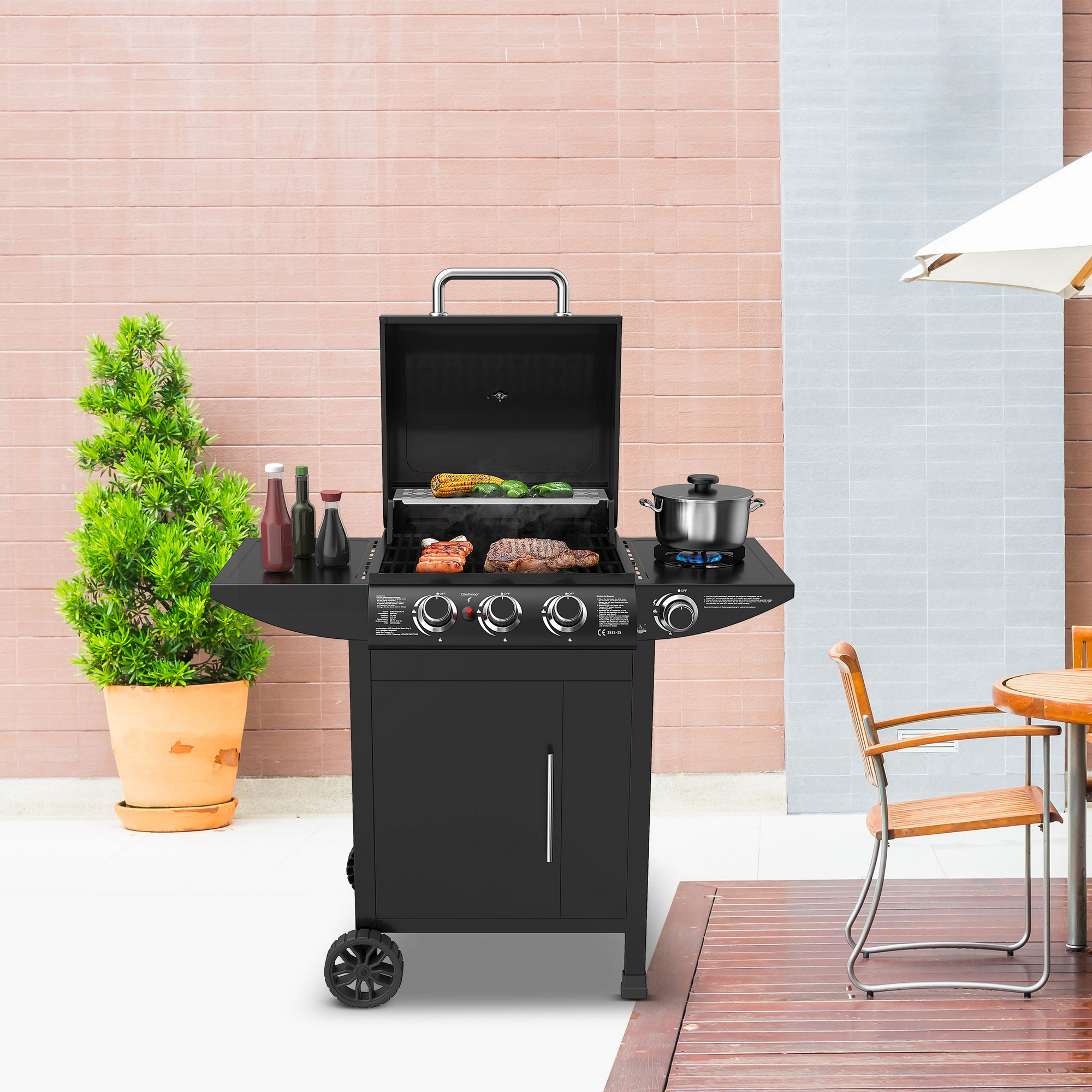Gasgrill 'San Francisco' 3+1 Brenner 110 x 104,5 x 57 cm