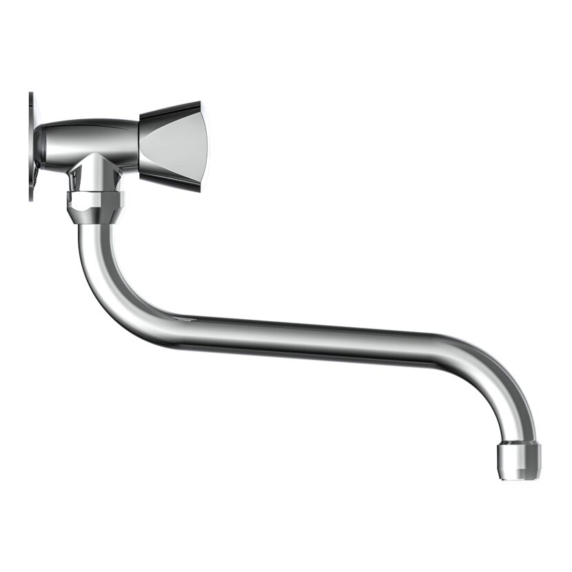 Wand-Schwenkventil Kaltwasser verchromt
