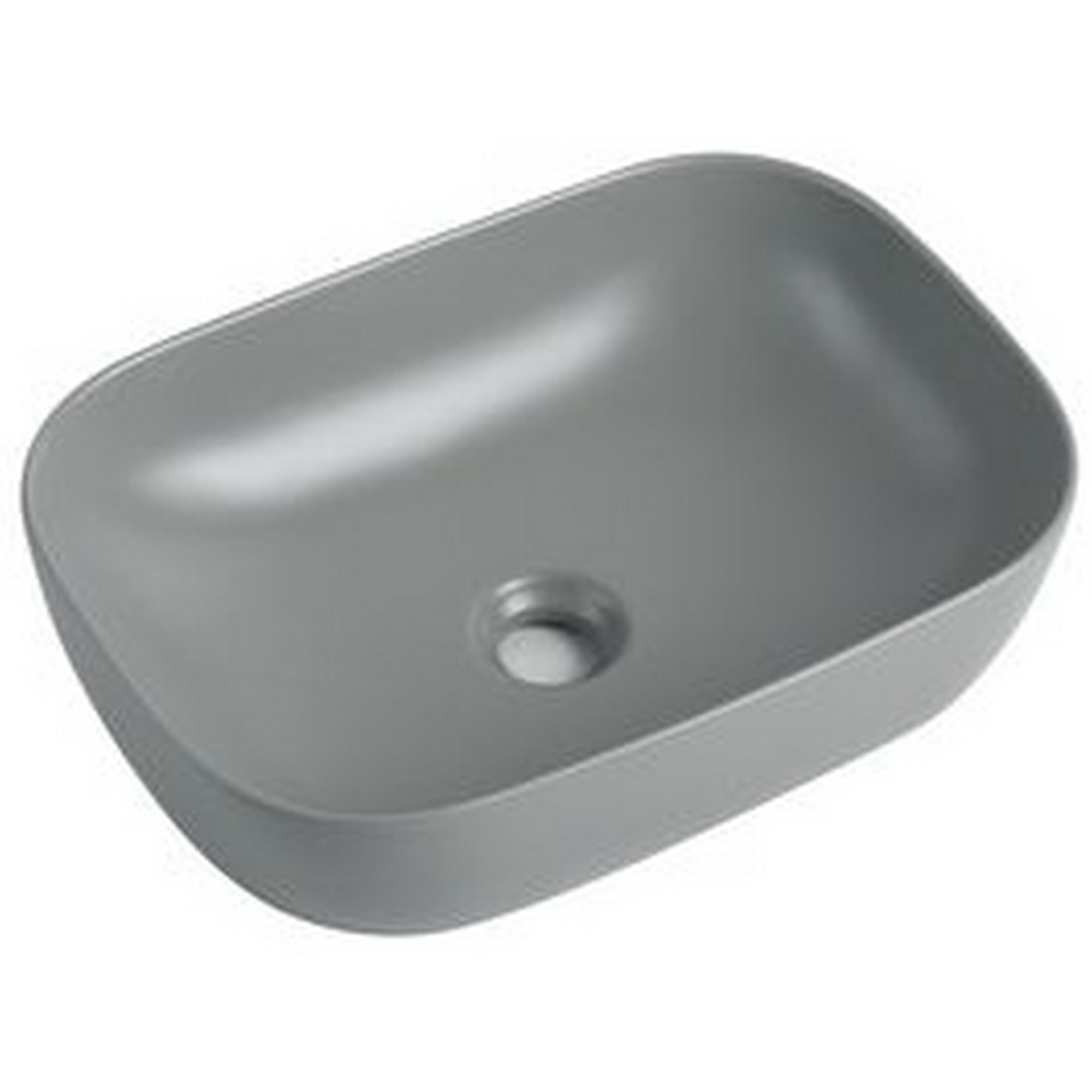 Aufsatzwaschtisch 'Babu' hellgrau/matt 45,5 x 32,5 x 19,5 cm
