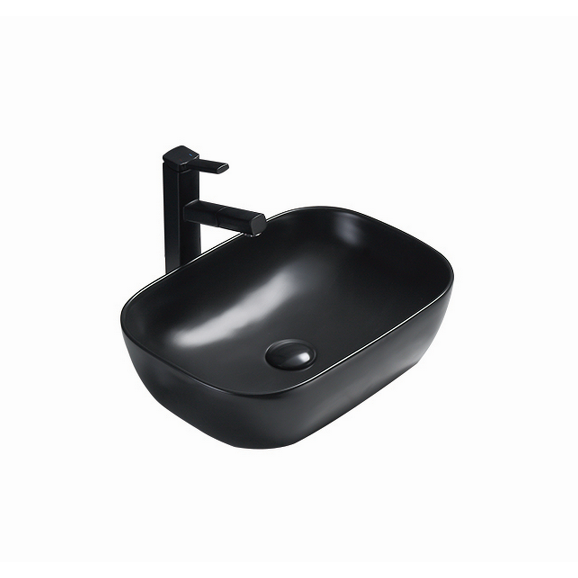 Aufsatzwaschtisch 'Babu' schwarz/matt 45,5 x 32,5 x 19,5 cm