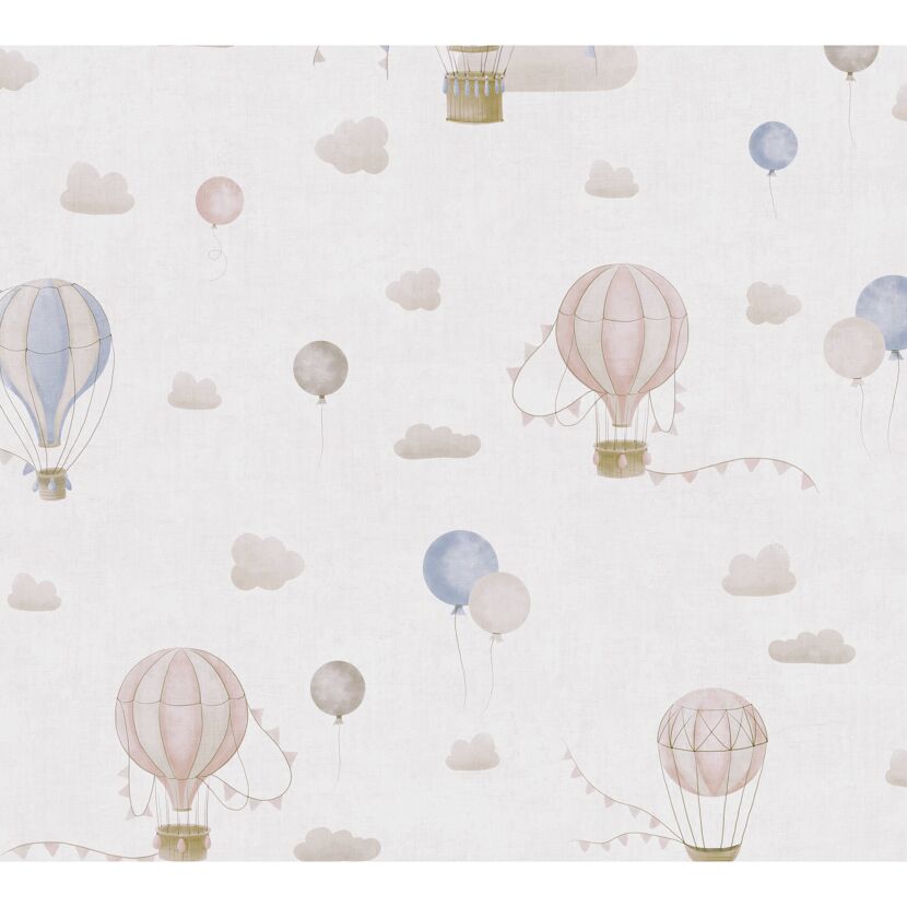 Vliestapete 'Lilly & Luis' Ballons beige 0,53 x 10,05 m