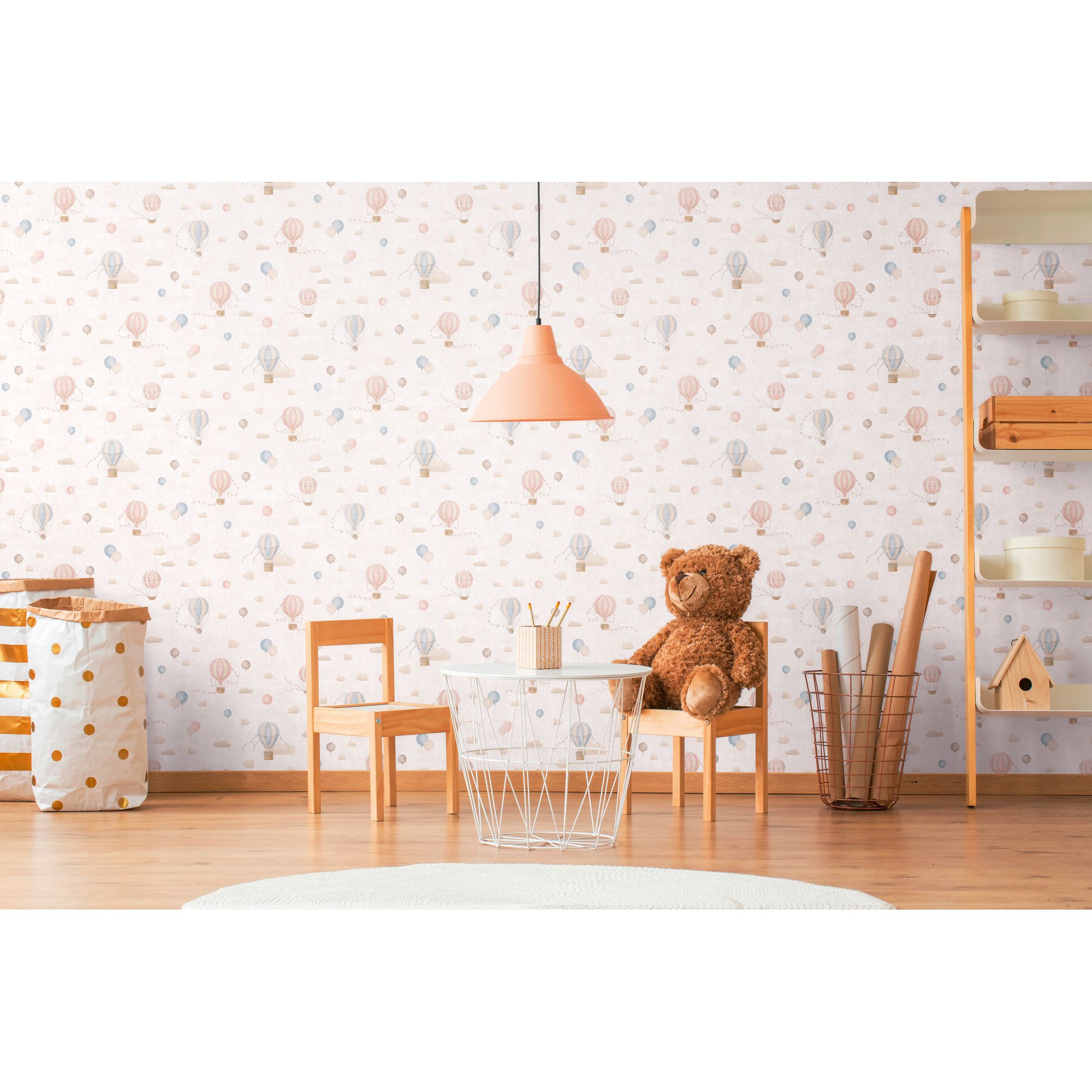Vliestapete 'Lilly & Luis' Ballons beige 0,53 x 10,05 m
