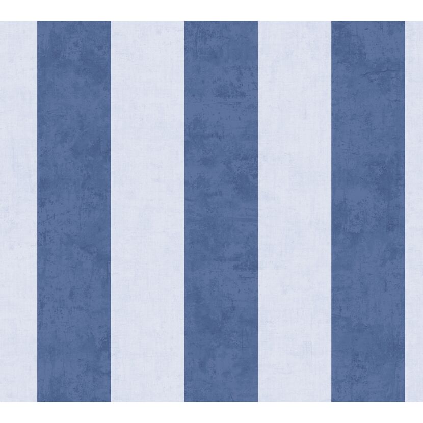 Vliestapete 'Lilly & Luis' Streifen blau 0,53 x 10,05 m