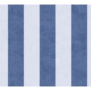 Vliestapete 'Lilly & Luis' Streifen blau 0,53 x 10,05 m