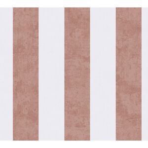 Vliestapete 'Lilly & Luis' Streifen rot 0,53 x 10,05 m