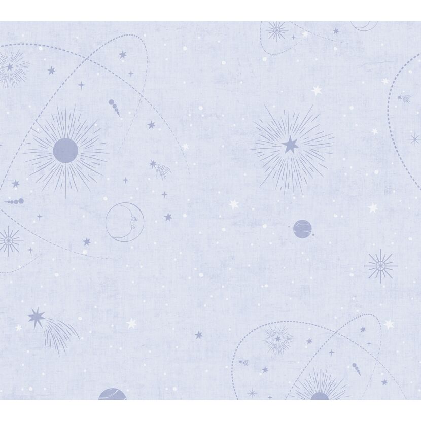 Vliestapete 'Lilly & Luis' Sterne blau 0,53 x 10,05 m