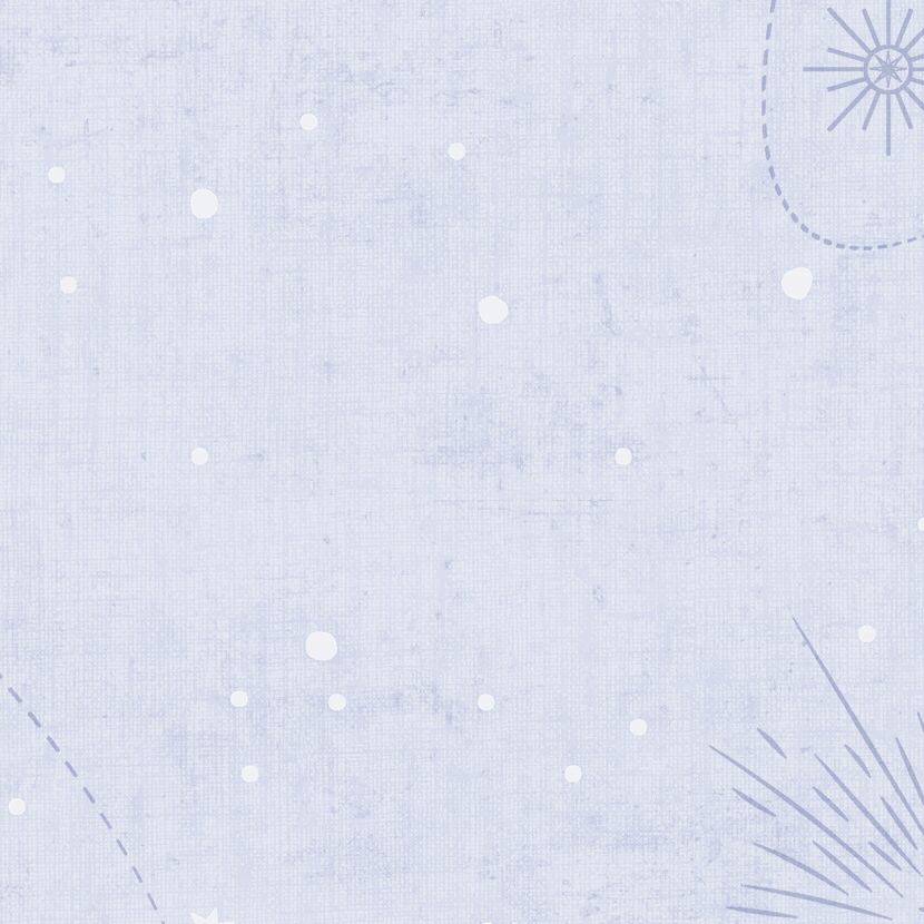 Vliestapete 'Lilly & Luis' Sterne blau 0,53 x 10,05 m