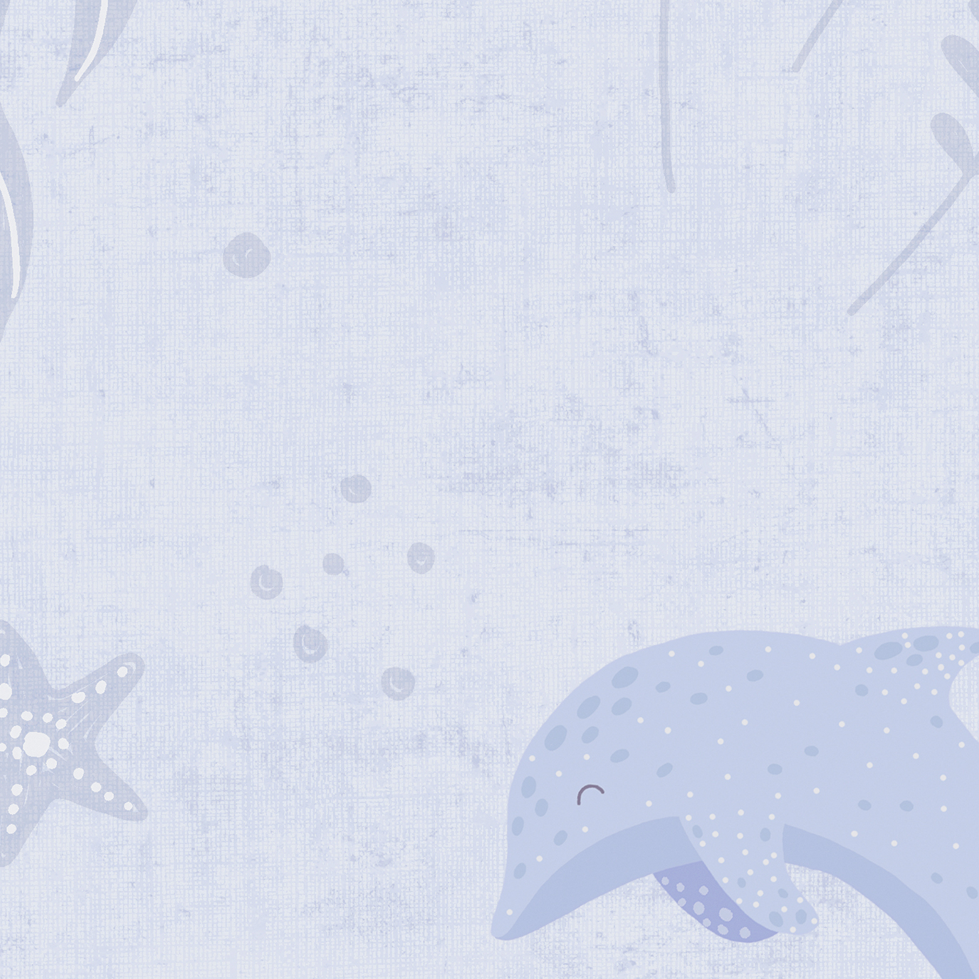 Vliestapete 'Lilly & Luis' Delfin blau 0,53 x 10,05 m