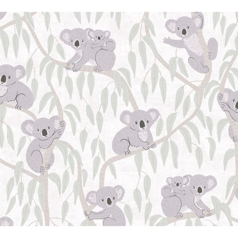 Vliestapete 'Lilly & Luis' Koalas beige 0,53 x 10,05 m