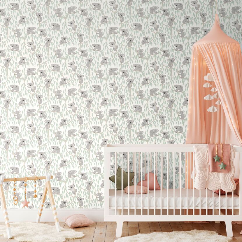 Vliestapete 'Lilly & Luis' Koalas beige 0,53 x 10,05 m