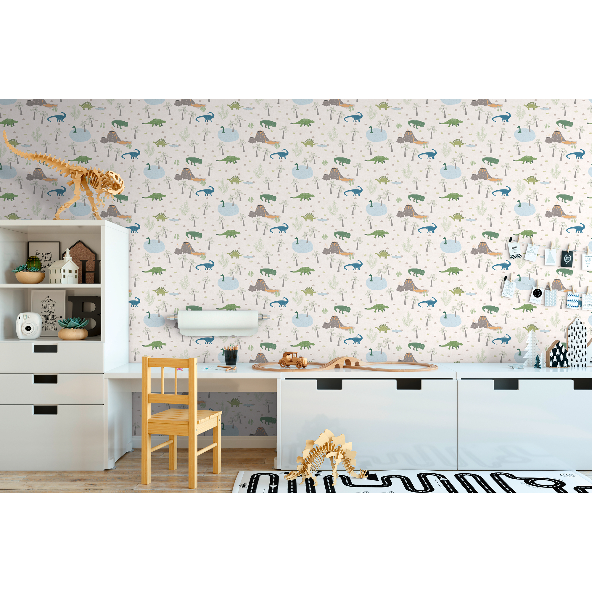 Vliestapete 'Lilly & Luis' Dinos beige 0,53 x 10,05 m