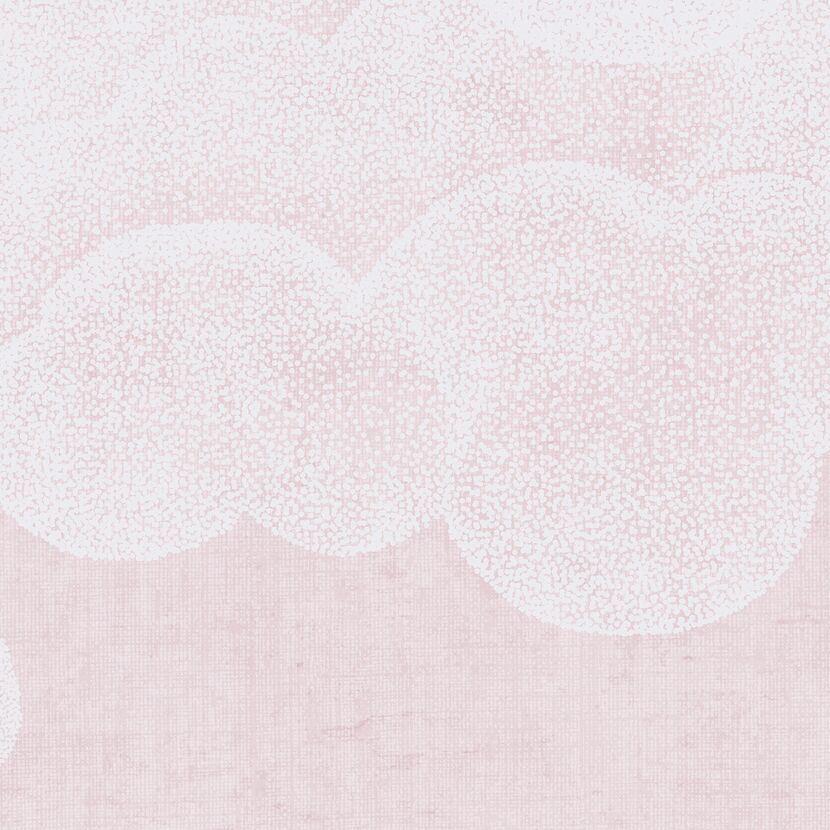 Vliestapete 'Lilly & Luis' Wolken rosa 0,53 x 10,05 m